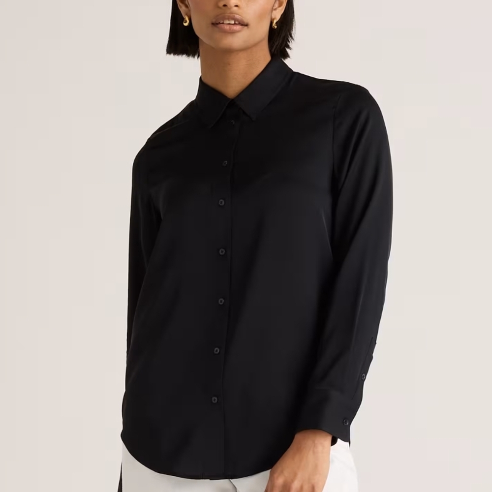 Quince Washable Stretch Silk Blouse